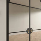 Modern Arch Double Swing Pre-hung Door with 5/16 in. Clear Tempered Glass, Hardware Included