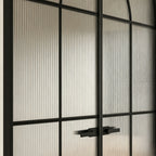 Architectural Arch Double Swing Pre-hung Door with 5/16 in. Reeded Tempered Glass, Hardware Included