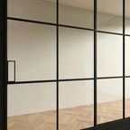 Modern Minimalist 2-Panel Sliding Door with 5/16 in. Clear Tempered Glass, Hardware Included