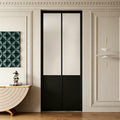 Minimalist Bi-fold Door with 5/16 in. Frosted Tempered Glass, Hardware Included