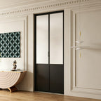 Minimalist Bi-fold Door with 5/16 in. Frosted Tempered Glass, Hardware Included