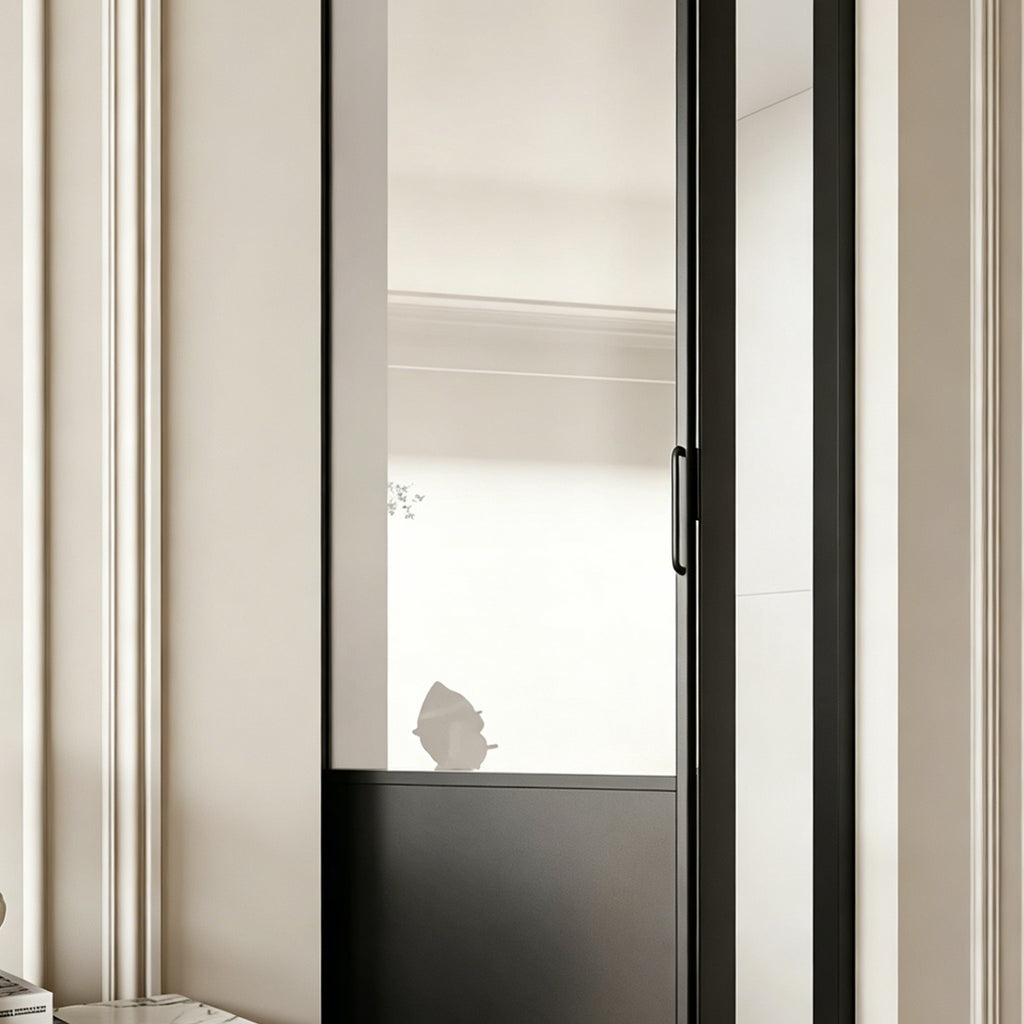 Minimalist Bi-fold Door with 5/16 in. Frosted Tempered Glass, Hardware Included