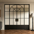 Architectural Arch Double Swing Pre-hung Door with Sidelites, 5/16 in. Clear Tempered Glass,  Hardware Included