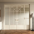 Architectural Arch Double Swing Pre-hung Door with Sidelites, 5/16 in. Clear Tempered Glass,  Hardware Included