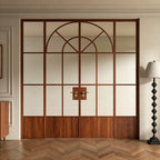 Architectural Arch Double Swing Pre-hung Door with Sidelites, 5/16 in. Clear Tempered Glass,  Hardware Included