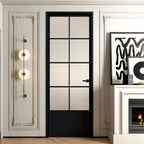 Modern Minimalist Single Pre-hung Interior Door with 5/16 in. Frosted Tempered Glass, Hardware Included