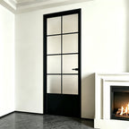 Modern Minimalist Single Pre-hung Interior Door with 5/16 in. Frosted Tempered Glass, Hardware Included