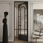 Double Arch Single Pre-hung Interior Door with 5/16 in. Reeded Tempered Glass, Hardware Included