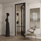 Double Arch Single Pre-hung Interior Door with 5/16 in. Reeded Tempered Glass, Hardware Included